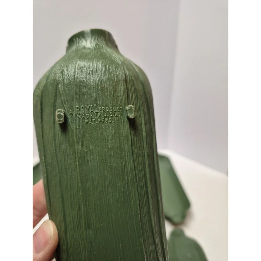 Vintage Corn on the cob Trays Green 8 pcs